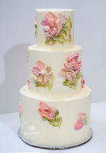 Load image into Gallery viewer, Sculpted Florals Wedding Cake