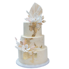 Load image into Gallery viewer, 24 Karat Boho Chic Wedding Cake
