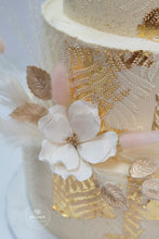 Load image into Gallery viewer, 24 Karat Boho Chic Wedding Cake