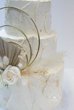 Load image into Gallery viewer, Floral Hoops Wedding Cake