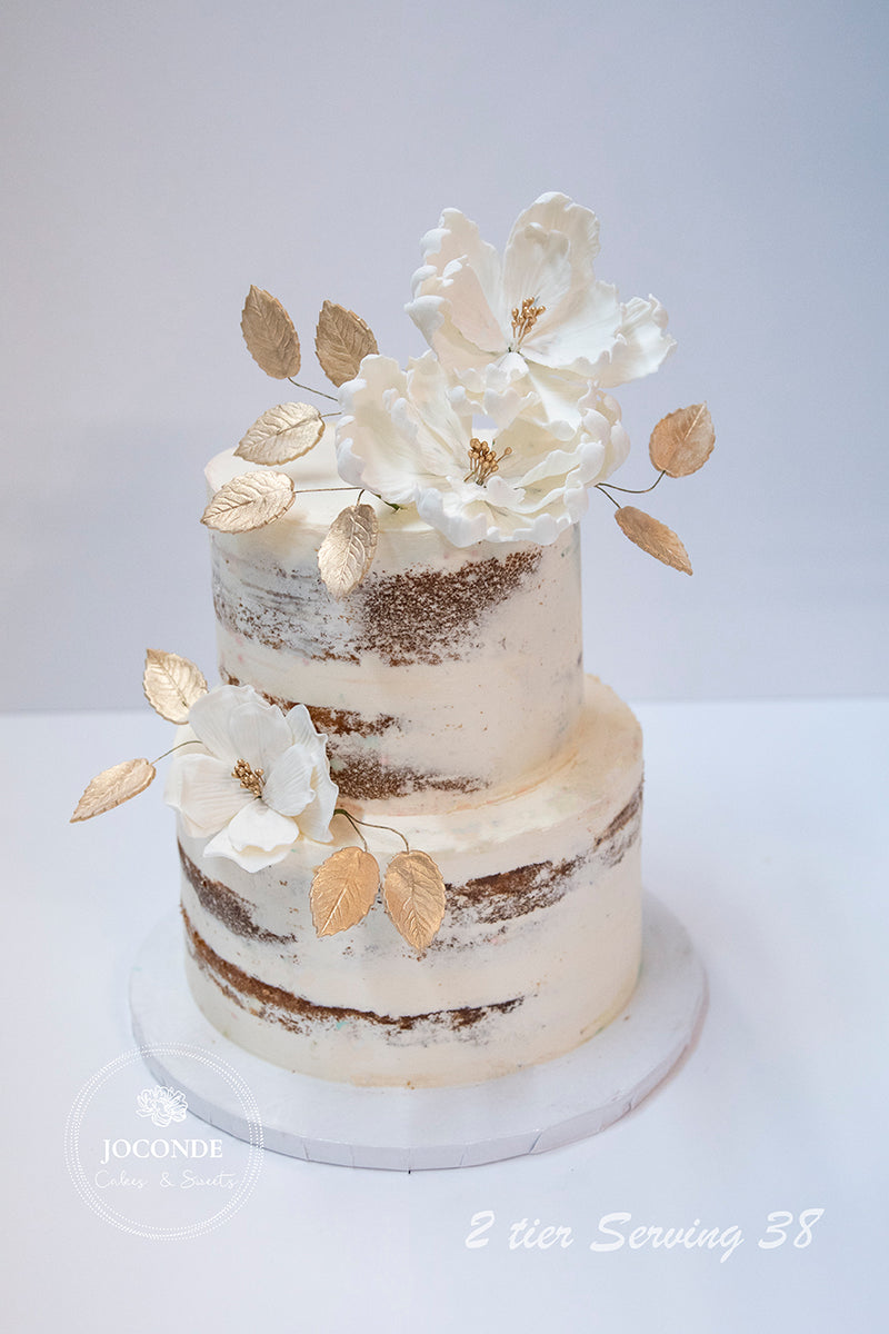 Semi Naked Wedding Cake – Joconde Cakes & Sweets