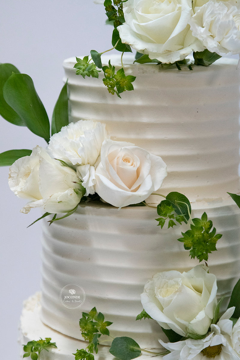 Textured Buttercream Wedding Cake – Joconde Cakes & Sweets