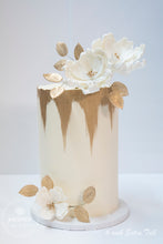 Load image into Gallery viewer, Gold Brushed Wedding Cake