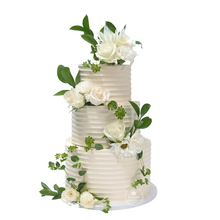 Load image into Gallery viewer, Ribbon Buttercream Wedding Cake