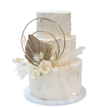 Load image into Gallery viewer, Floral Hoops Wedding Cake