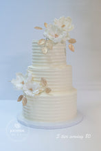 Load image into Gallery viewer, Ribbon Buttercream Wedding Cake