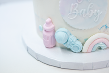 Load image into Gallery viewer, Rainbows &amp; Clouds Gender Reveal Cake
