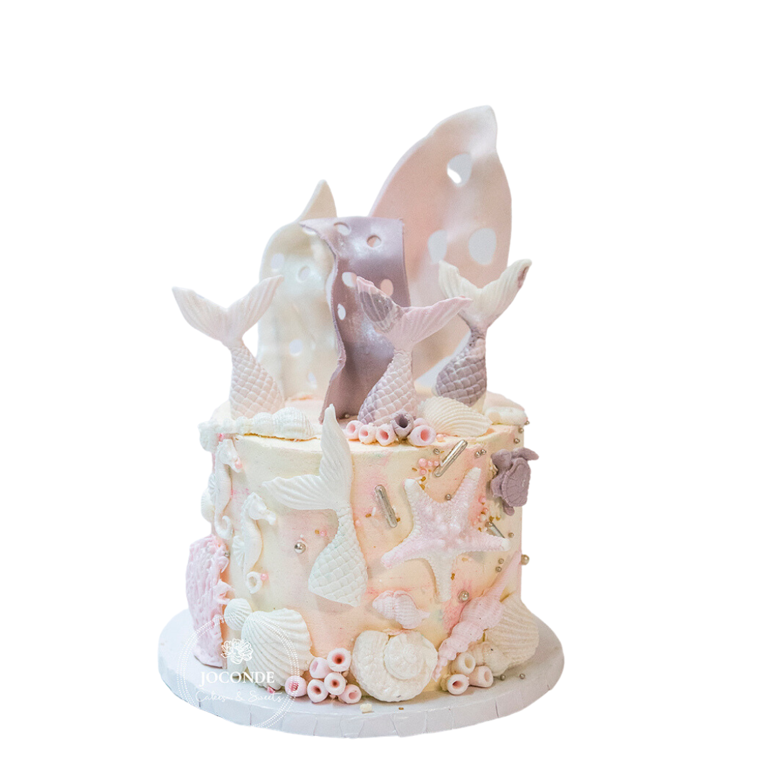Cake tag: baby mermaid - CakesDecor