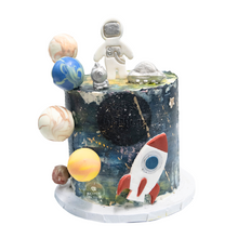 Load image into Gallery viewer, Rocket Ship in Space Cake (Solar System Cake)
