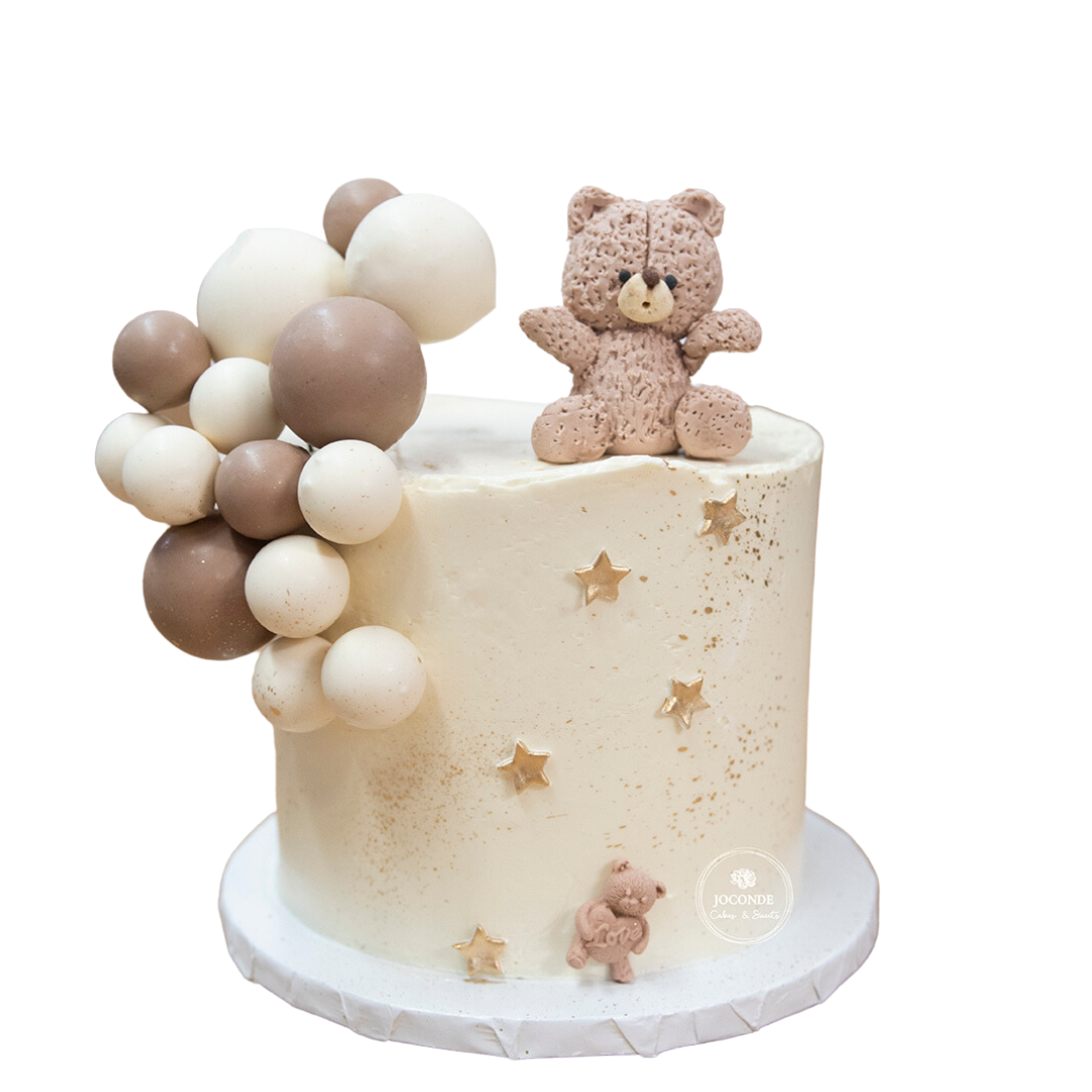 3D Brown Teddy Bear Toy + Personalised Picture Frame Birthday Cake – Bal  Cakery