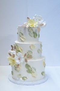 Vibrant Petals Wedding Cake