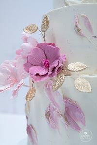 Vibrant Petals Wedding Cake