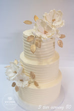 Load image into Gallery viewer, Ribbon Buttercream Wedding Cake
