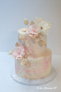 Marble floral Cake