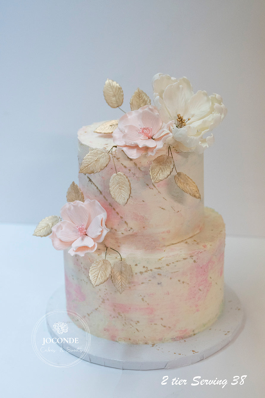 Marble Floral Wedding Cake Marble Floral Wedding Cake