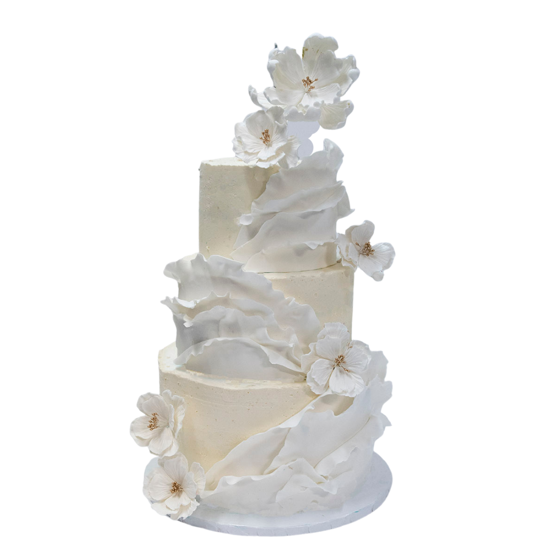 Fondant Frills Wedding Cake