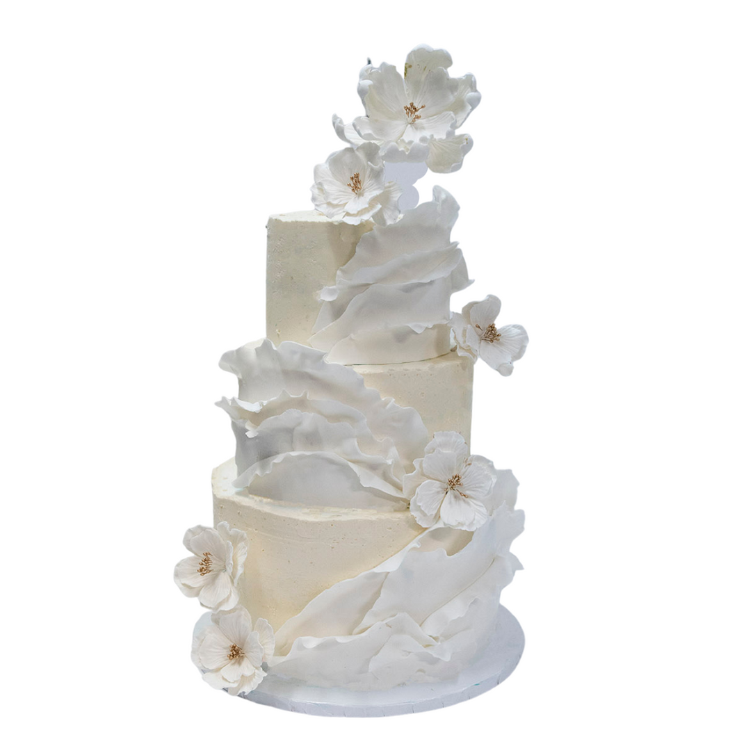 Fondant Frills Wedding Cake
