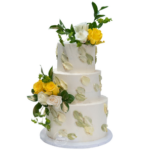 Vibrant Petals Wedding Cake